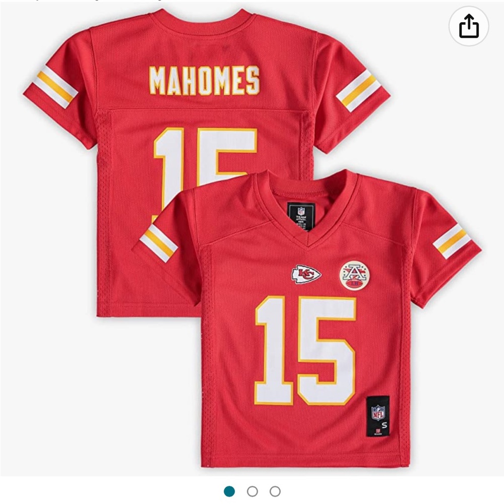 ✨HP-NWT l Patrick Mahomes Red Kansas City Chiefs Replica Player Jersey. 12MONTH
